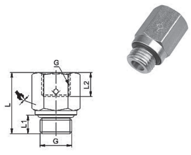 One way check valve QV VG